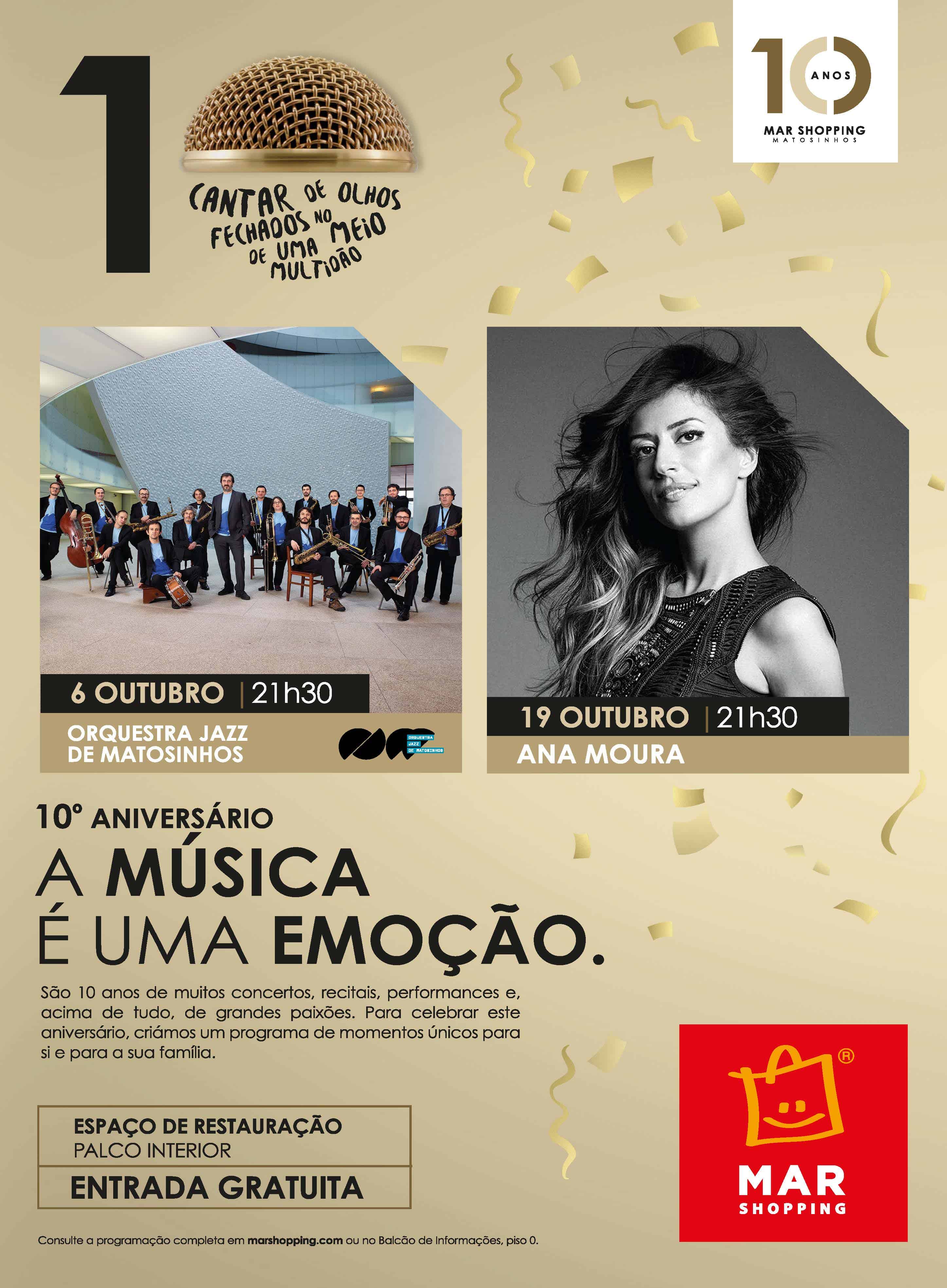 ANA MOURA EM CONCERTO NO 10º ANIVERSÁRIO DO MAR SHOPPING MATOSINHOS