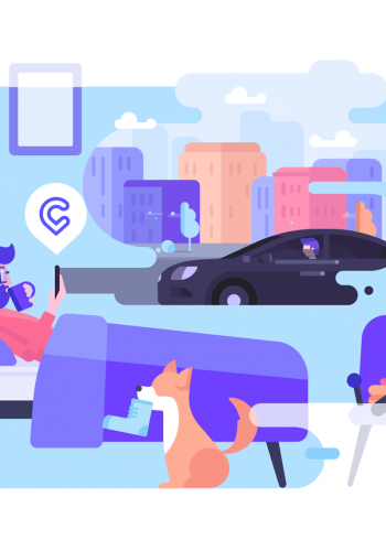 O novo logo representa a comunidade de passageiros e motoristas que viajam juntos e as formas refletem o carinho que a Cabify coloca no serviço que presta.|O novo logo representa a comunidade de passageiros e motoristas que viajam juntos e as formas refletem o carinho que a Cabify coloca no serviço que presta