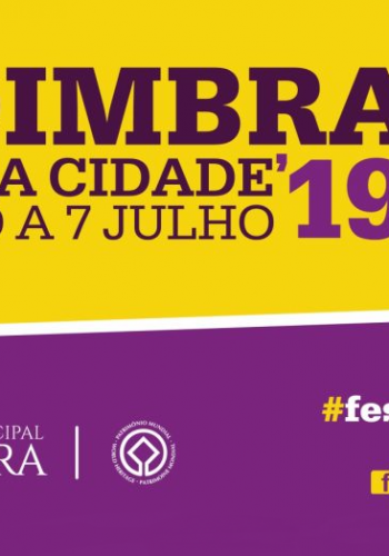 As Festas da Cidade de Coimbra 2019, decorrem de 29 de Junho a 7 de Julho. São nove dias com um programa atrativo e repleto das mais variadas iniciativas, na sua maioria gratuitas, que irão decorrer em espaços emblemáticos da cidade, tais como o Jardim da Sereia, o Parque Verde do Mondego, a Praça do Comércio, o Convento São Francisco ou o Terreiro da Erva.