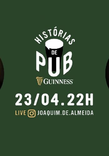 A GUINNESS junta Joaquim de Almeida e 'Arturito' no arranque das 'Histórias da Pub', esta quinta-feira, dia 23 de abril às 22 horas, porque apesar de a maior parte dos bares estarem fechados, e os portugueses em isolamento, existem ainda muitas histórias para contar ao sabor de uma cerveja.