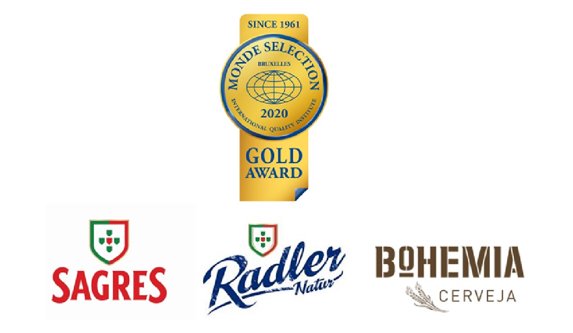 MONDE SELECTION 2020 PREMEIA COM OURO SAGRES, SAGRES RADLER E BOHEMIA