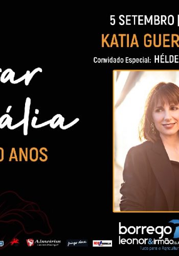 A fadista Katia Guerreiro, no âmbito da iniciativa "Manter a Cultura Viva", organizado pela JP Beats, vai subir ao palco na Arena D’Almeirim no dia 5 de setembro pelas 21:30h para celebrar os 100 anos do nascimento da fadista Amália Rodrigues. Este espetáculo conta ainda com a presença de Hélder Moutinho como convidado especial.