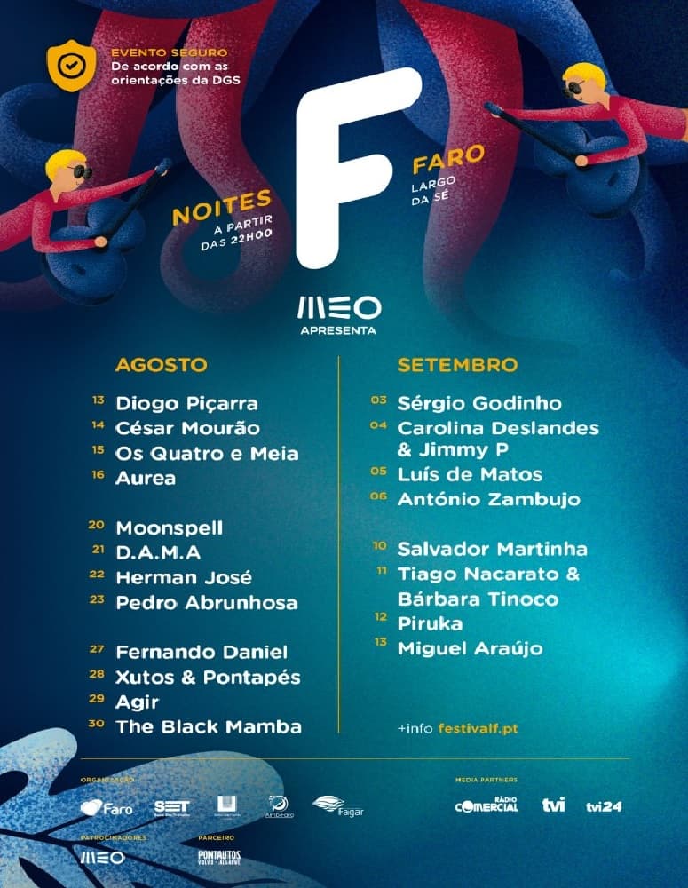 NOITES F PARA CELEBRAR O FESTIVAL F DE 13 AGO A 13 SET EM FARO