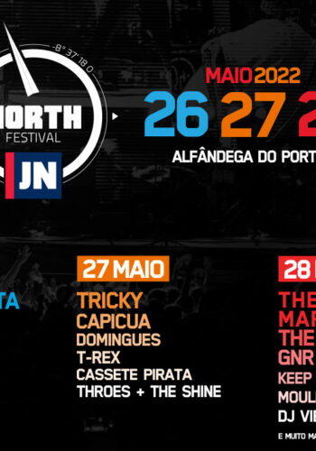 North Music Festival 2022 agora JN North Festival regressa a 26,27 e 28 de Maio à Alfândega do Porto, com a celebração dos 30 anos dos Ornatos Violeta que abre o palco principal do festival de música.