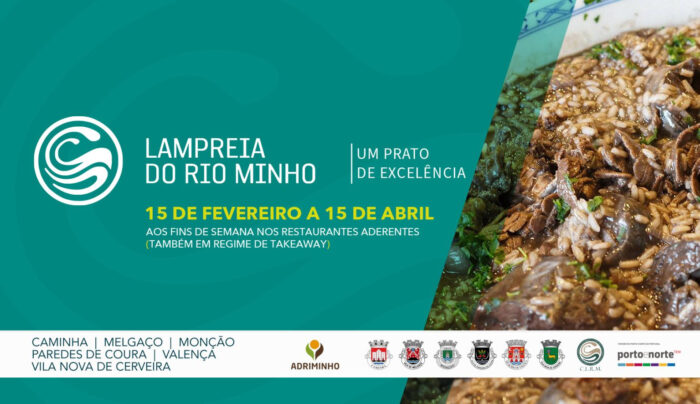 Lampreia do Rio Minho – Um Prato de Excelência, uma ação de promoção e animação da região do Vale do Minho, vai decorrer de 15 de Fevereiro a 15 de Abril, aos fins de semana, nos restaurantes aderentes e em regime de takeaway e/ou de entrega ao domicílio. 