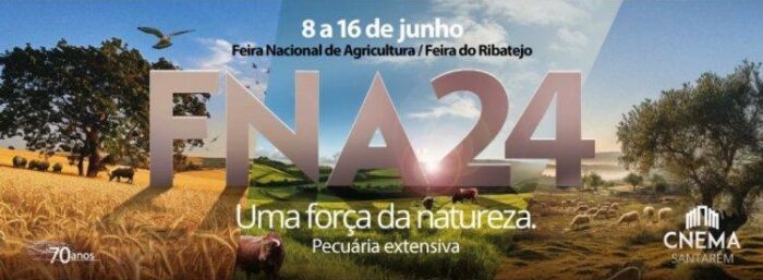 FEIRA NACIONAL DE AGRICULTURA 2024 | SANTARÉM -  A 60ª Feira Nacional de Agricultura / 70ª Feira do Ribatejo (FNA24) realiza-se de 8 a 16 de junho de 2024 no CNEMA -  Centro Nacional de Exposições, em Santarém, e é dedicada à Pecuária Extensiva.