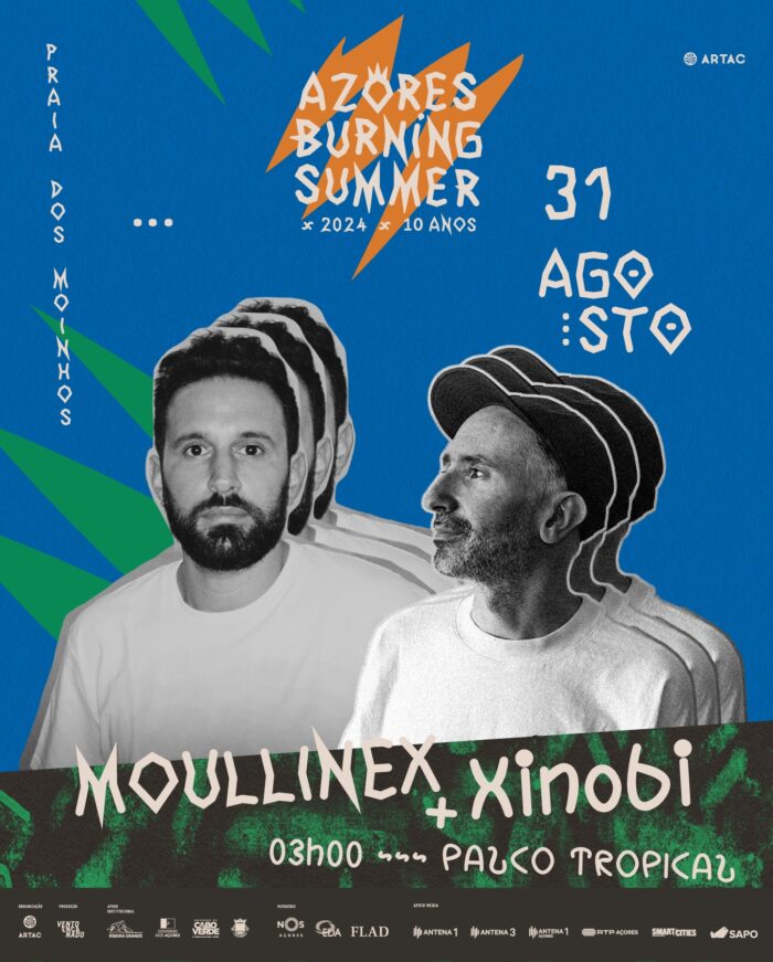 AZORES BURNING SUMMER FESTIVAL 2020 - O Festival Azores Burning Summer 2024 decorre nos dias 30 e 31 de agosto, na Praia dos Moinhos em Porto Formoso, ilha de São Miguel, naquela que é a sua 10ª edição.