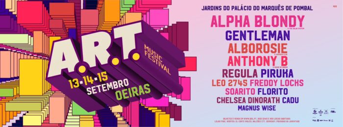 A.R.T. MUSIC FESTIVAL 2024 | OEIRAS - O A.R.T. MUSIC FESTIVAL 2024, vai decorrer nos dias 13, 14 e 15 de setembro numa nova localização, os Jardins do Palácio Marquês de Pombal em Oeiras. Promete uma experiência inesquecível para todos os fãs de afro, reggae e trap, num espaço emblemático, com fantásticas condições e uma localização previligiada para acolher um festival, que é mais do que uma simples celebração musical: é uma plataforma para a diversidade cultural e a expressão artística.