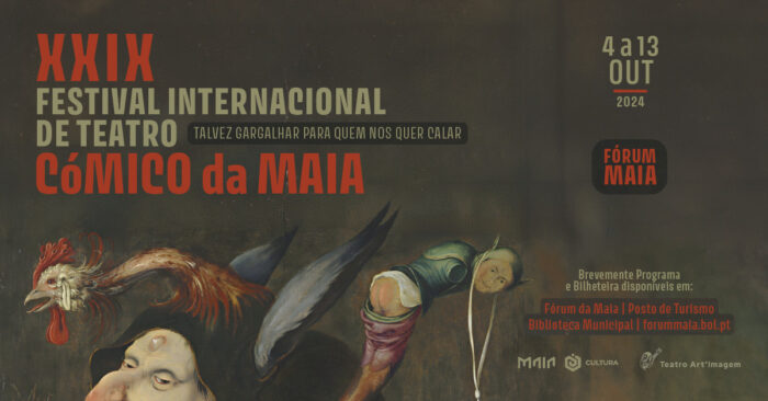 FESTIVAL INTERNACIONAL DE TEATRO CÓMICO DA MAIA | XXIX EDIÇÃO - A XXIX edição do Festival Internacional de Teatro Cómico da Maia, realiza-se de 04 a 13 de outubro de 2024, no Fórum da Maia e espaços adjacentes.