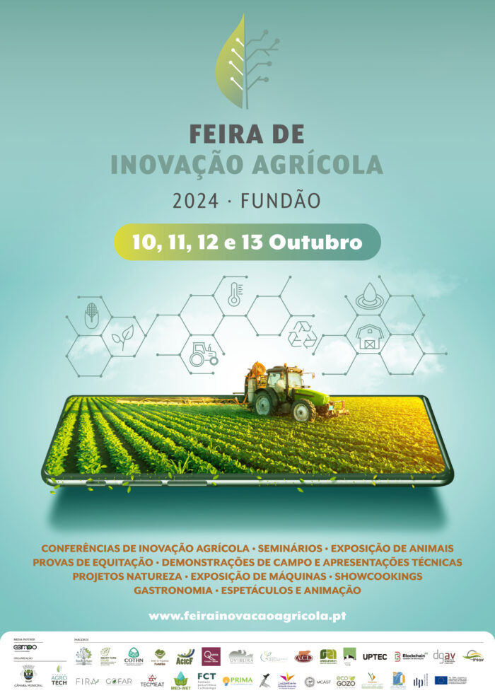 FEIRA DE INOVAÇÃO AGRÍCOLA 2024 | FUNDÃO - Entre os dias 10 e 13 de Outubro, vai decorrer no Fundão, a 3ª Edição da Feira de Inovação Agrícola.