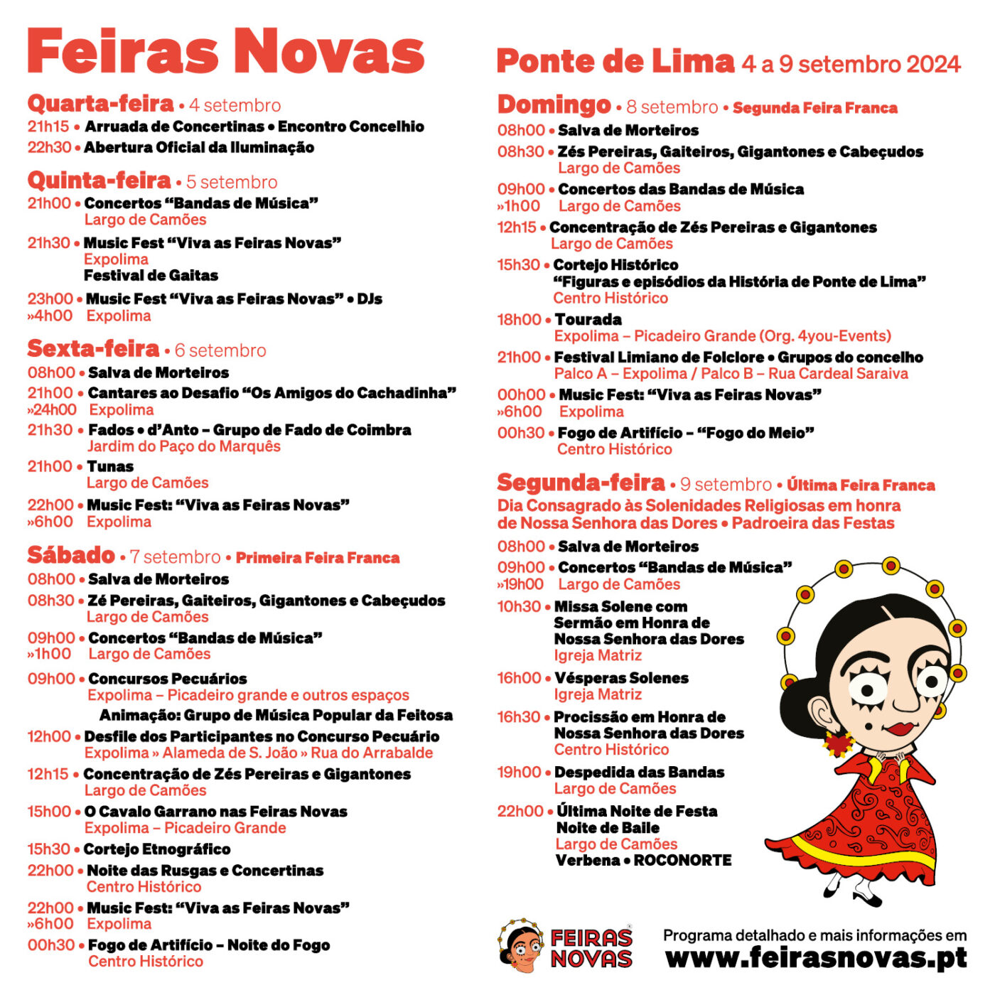 FEIRAS NOVAS DE PONTE DE LIMA 2024 | PROGRAMA COMPLETO - Coolture