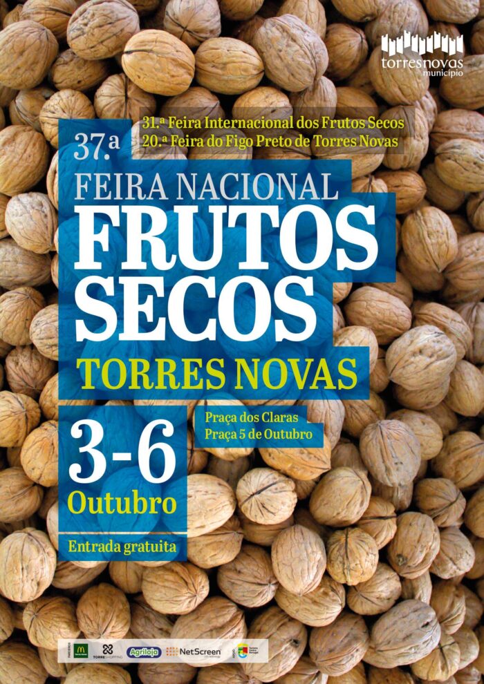 FEIRA NACIONAL DOS FRUTOS SECOS 2024 | TORRES NOVAS - A 37.ª Feira Nacional dos Frutos Secos e a 19ª Feira do Figo Preto de Torres Novas vai ter lugar de 03 a 06 de outubro, na Praça 5 de Outubro e Praça dos Claras, em Torres Novas. 