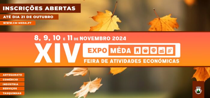 XIV EXPOMÊDA 2024 - A XIV EXPOMÊDA, Feira de Atividades Económicas de Mêda, vai realizar-se nos dias 08, 09, 10 e 11 de novembro.