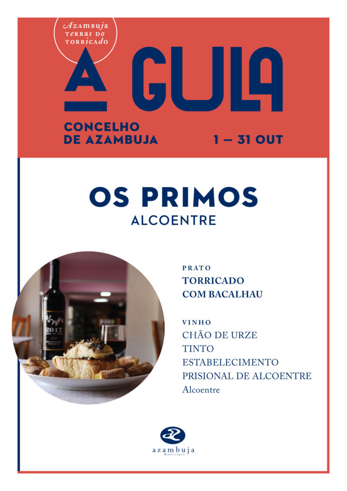 A GULA 2024 - À MESA DOS RESTAURANTES DA AZAMBUJA - A GULA, é um evento gastronómico promovido pelo Município de Azambuja. “A GULA – à mesa dos restaurantes do concelho”, neste ano 2024 vai decorrer entre os dias 01 e 31 de outubro.