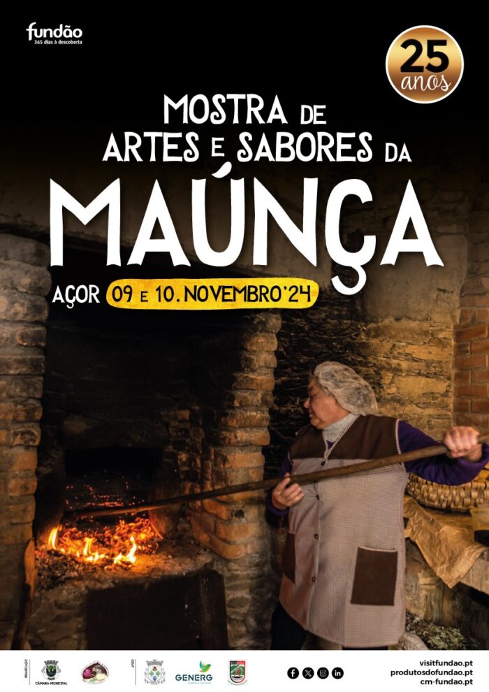 MOSTRA DE ARTES E SABORES DA MAUNÇA 2024 - A aldeia do Açor, freguesia do Castelejo, no concelho do Fundão, recebe nos dias 09 e 10 de novembro, o evento gastronómico e cultural Mostra de Artes e Sabores da Maúnça, numa organização do Município do Fundão e da Associação Cultural e Recreativa do Rancho “Os Pastores do Açor”.