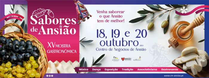 SABORES DE ANSIÃO 2024 | XV MOSTRA GASTRONÓMICA - Prepare-se para uma viagem de sabores! Nos dias 18, 19 e 20 de outubro, o Centro de Negócios de Ansião,  no Parque Industrial do Camporês, será o palco da XV Mostra Gastronómica Sabores de Ansião.