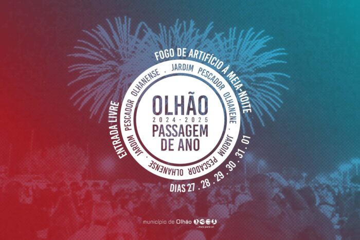 OLHÃO 2024-2025 PASSAGEM DE ANO - As festas de passagem de ano 2024-2025 em Olhão, vão realizar-se durante seis dias. Começam logo na noite de 27 de dezembro e prolongam-se até 02 de janeiro de 2025, sempre no Jardim Pescador Olhanense. A animação, organizada pelo Município, não faltará em Olhão durante estes dias, que recebe grupos como os Entre Aspas ou os Lucky Duckies, entre outros.