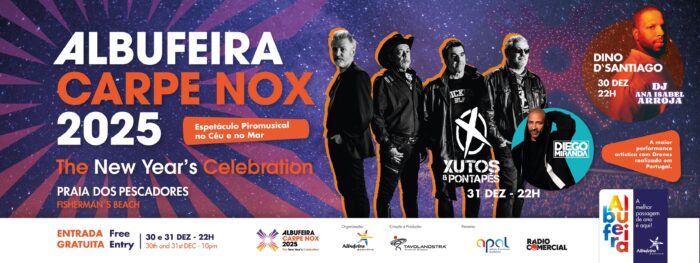 ALBUFEIRA CARPE NOX 2024-2025 - A Passagem de Ano em Albufeira é uma das maiores festas de reveillon do Algarve. Este ano, o Albufeira Carpe Nox 2024-2025, promete o maior espetáculo de drones produzido em Portugal.